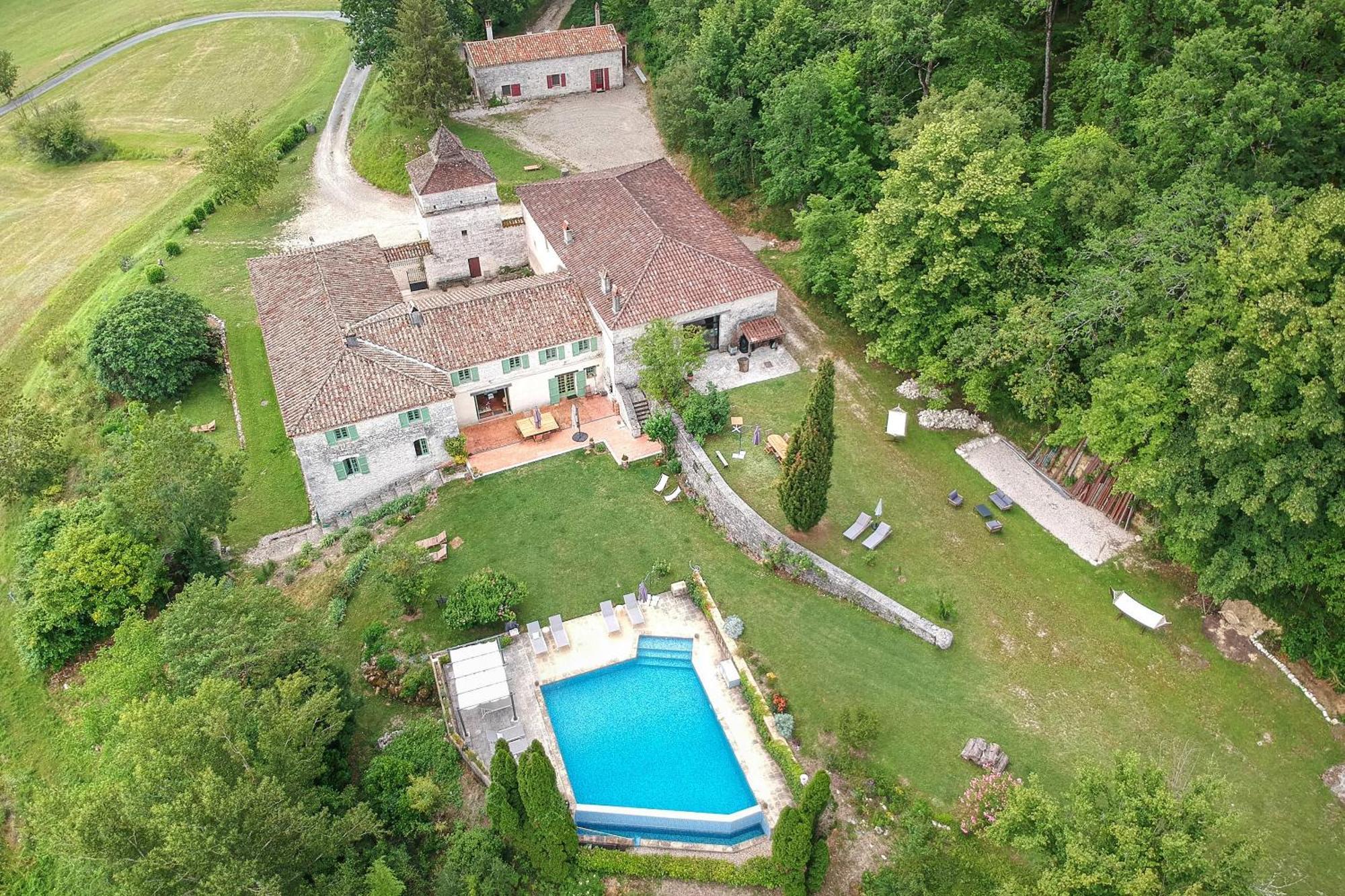 Manoir Le Moulinal47 - Vue Panoramique Hotel Courbiac Luaran gambar